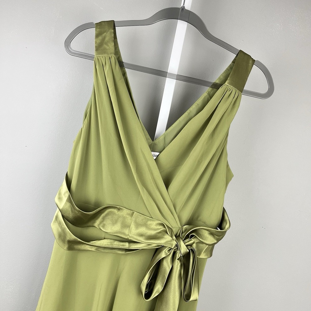 Vintage Jones Studio Y2K Dress Womens 14W Green Asymmetrical Whimsical Fairycore